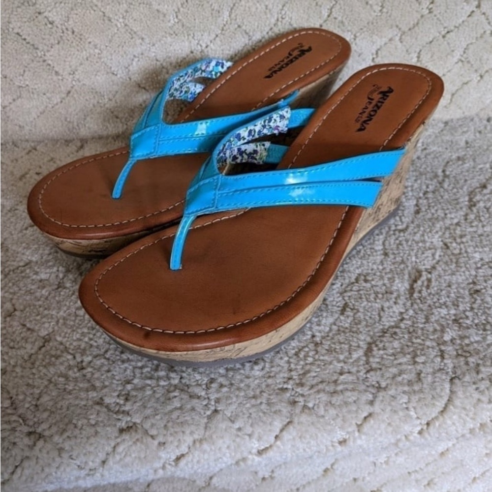 Arizona Jean Co. Holly Cork Wedge Sandals